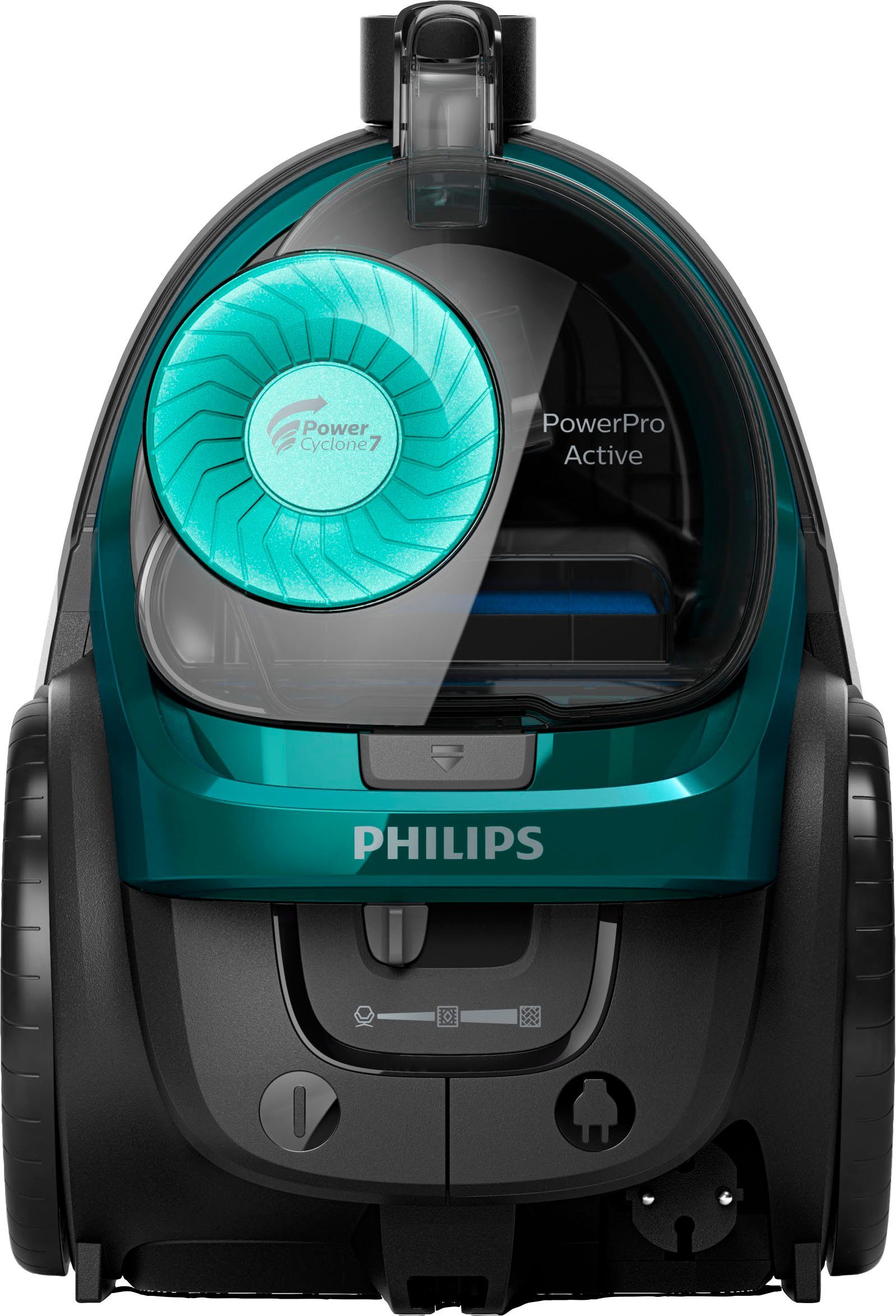 Philips Bodenstaubsauger FC9555/09, 900 W, beutellos, mit 1,5 l Fassungsvermögen und Tri-Active+-Düse