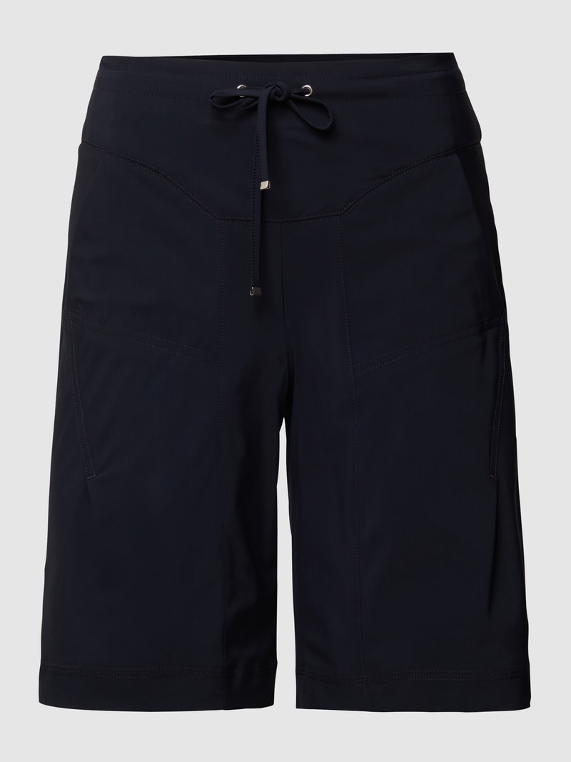 Bermudas mit Ziernähten in marineblau