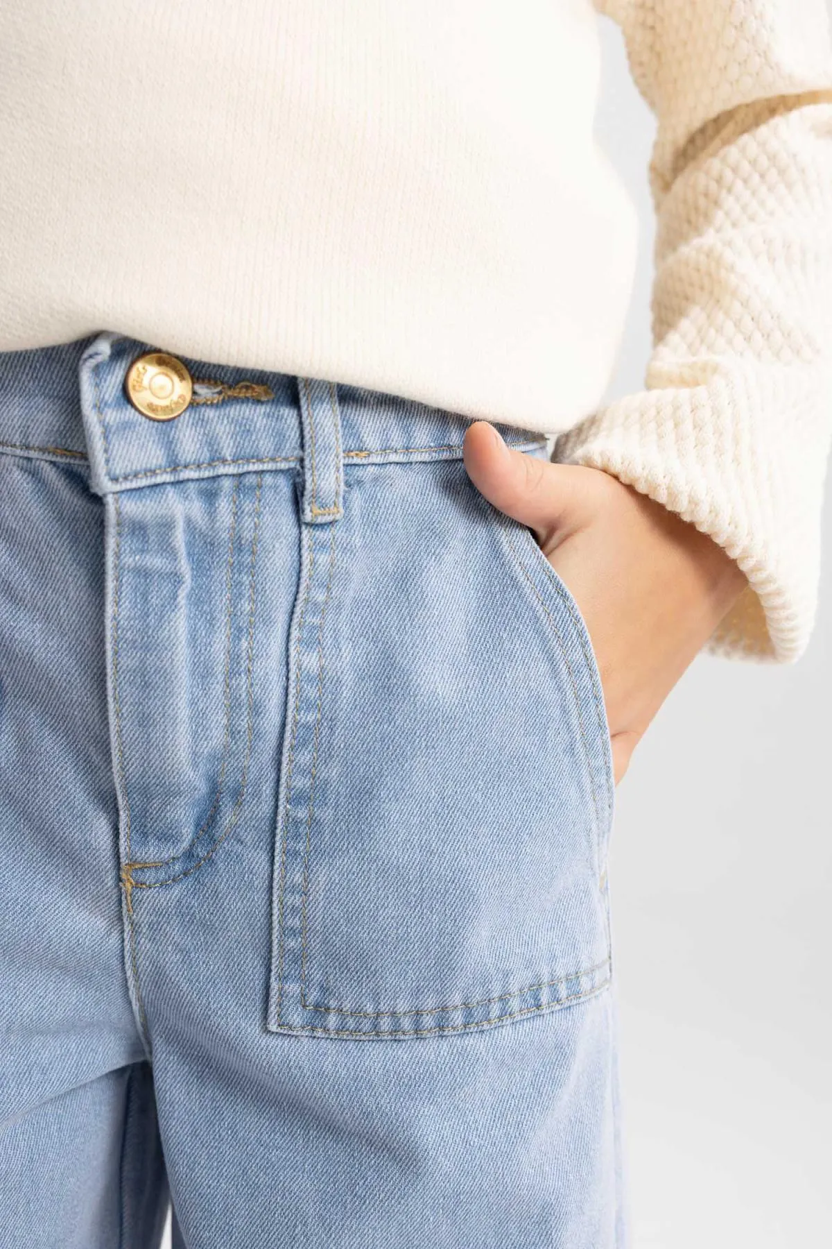 DeFacto  Cargo-Jeanshose mit weitem Bein für Mädchen