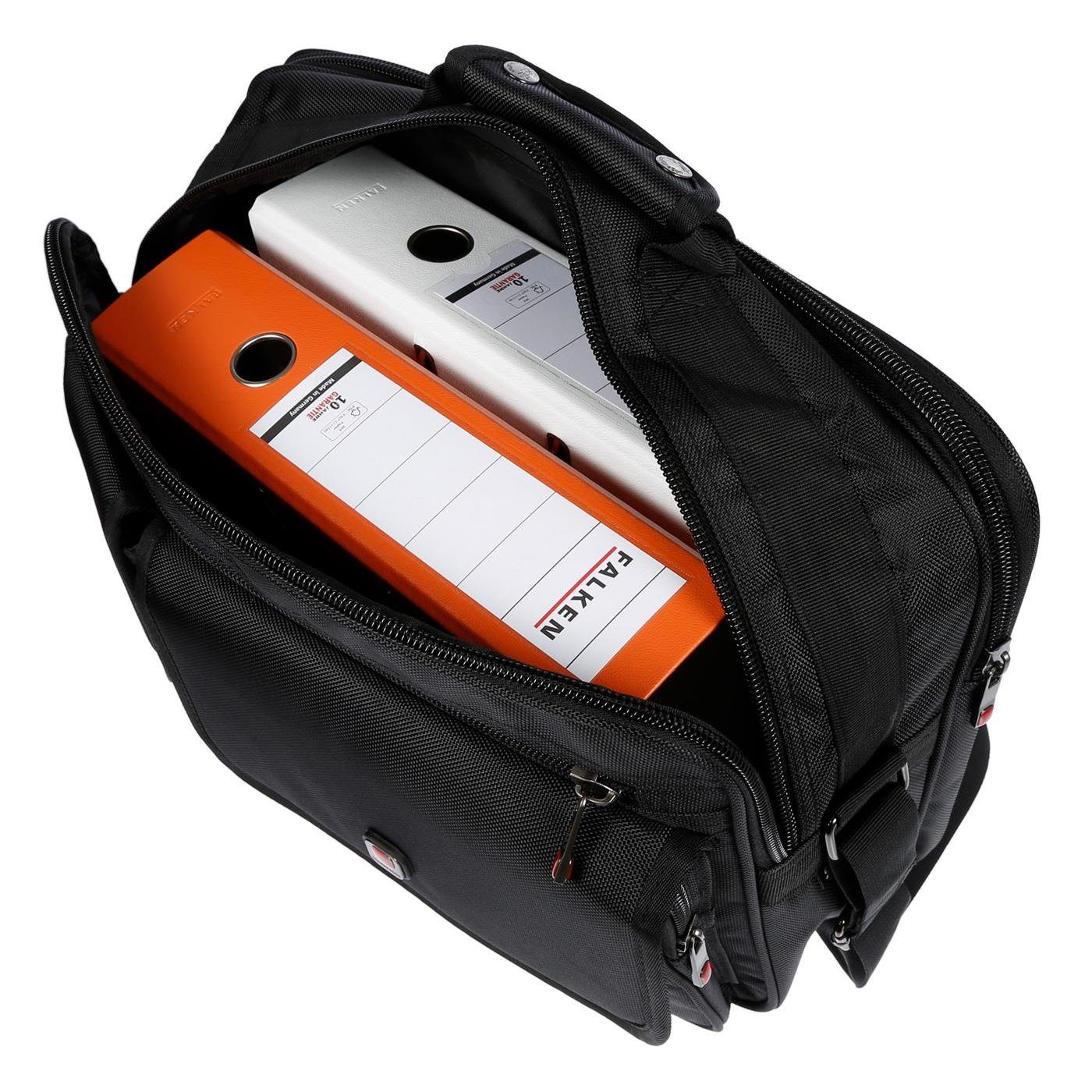 Christian Wippermann Umhängetasche Umhängetasche Laptoptasche 17 Zoll Herren Tasche, Messenger Bag Damen Schwarz