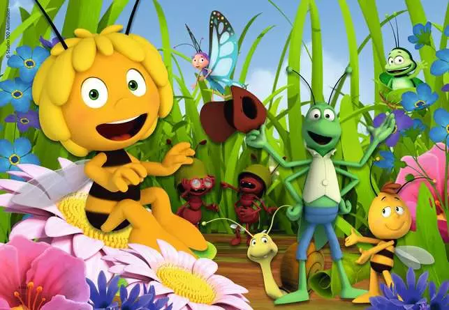 Kinderpuzzle ab 3 Jahren - Biene Maja auf der Blumenwiese - 12 Teile