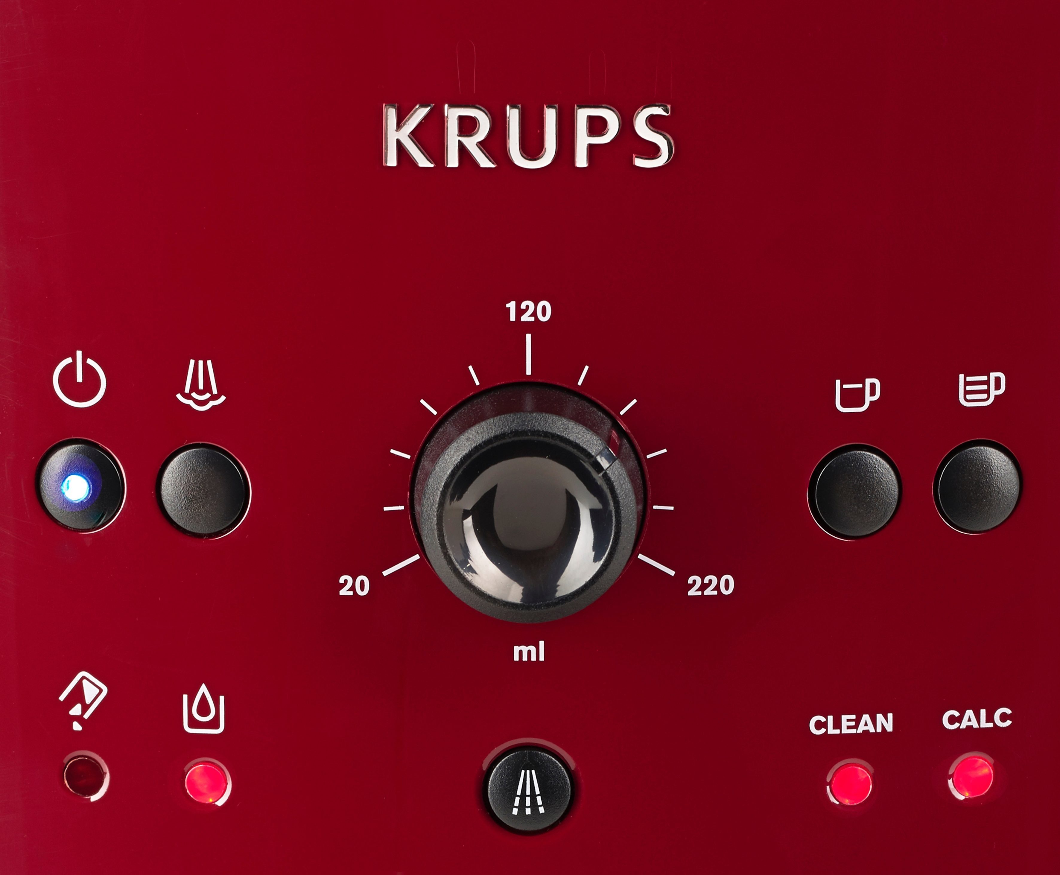 Krups Kaffeevollautomat EA8107 Arabica, 2-Tassen-Funktion, manueller Dampfdüse, 2 voreingestelle Kaffeestärken