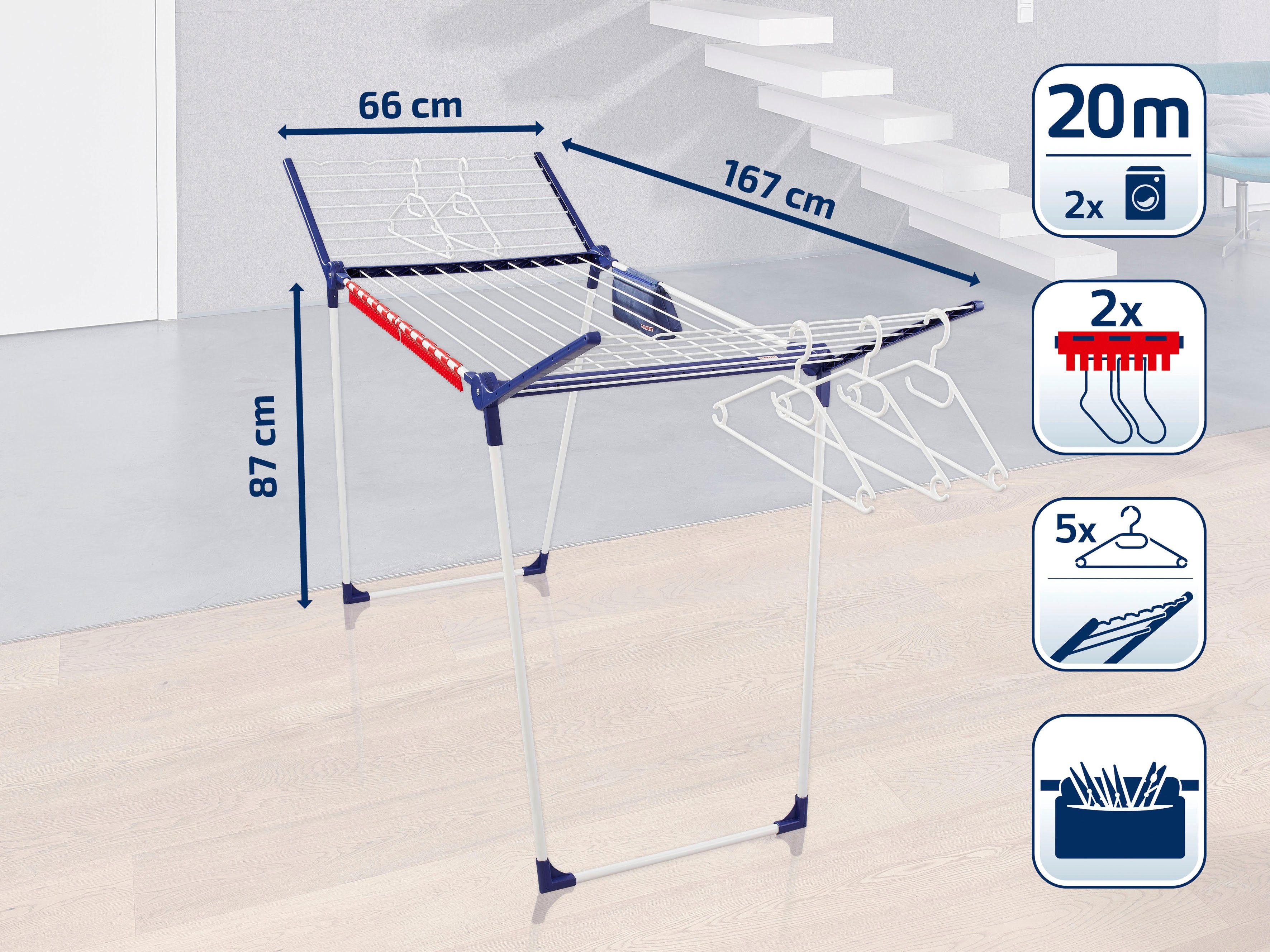 Leifheit Wäscheständer Pegasus 200 Solid Comfort