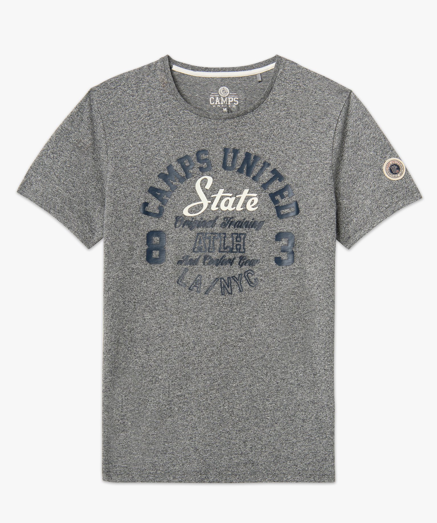 Tee-shirt homme à manches courtes avec motif XL - Camps United gris | GEMO