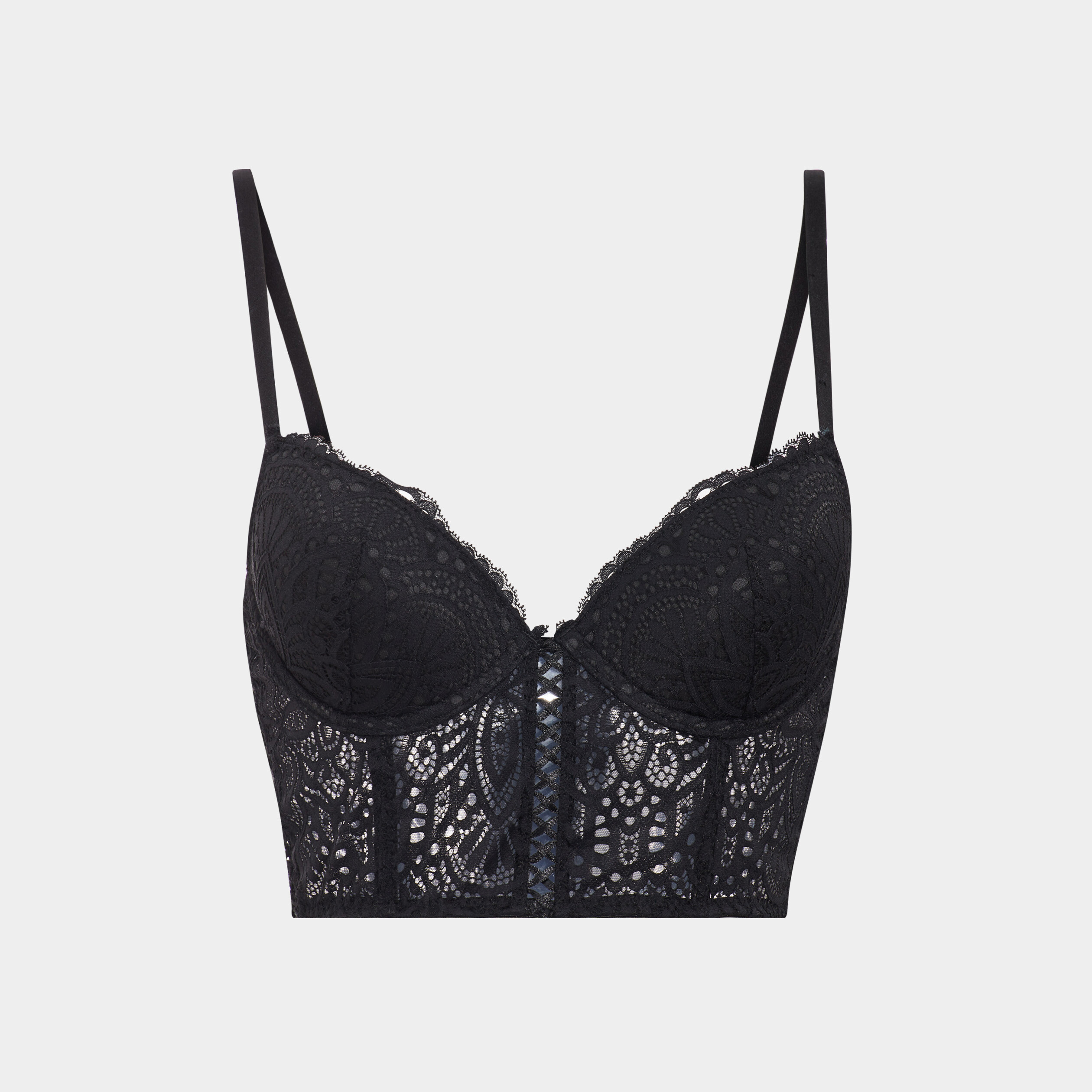 Bustier corbeille padde en dentelle noir femme | La Halle