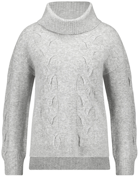 Strickpullover mit Zopfmuster