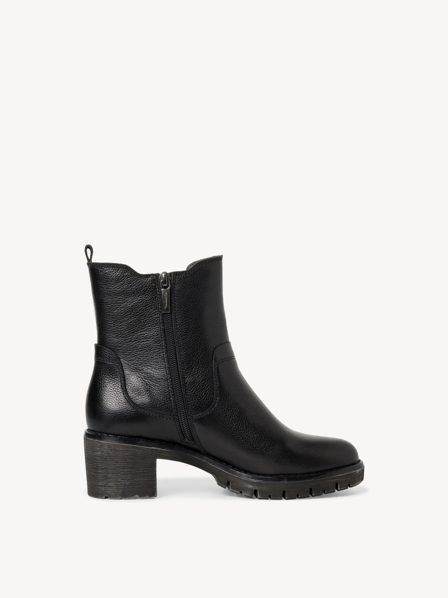 Bottine Chelsea en cuir - noir