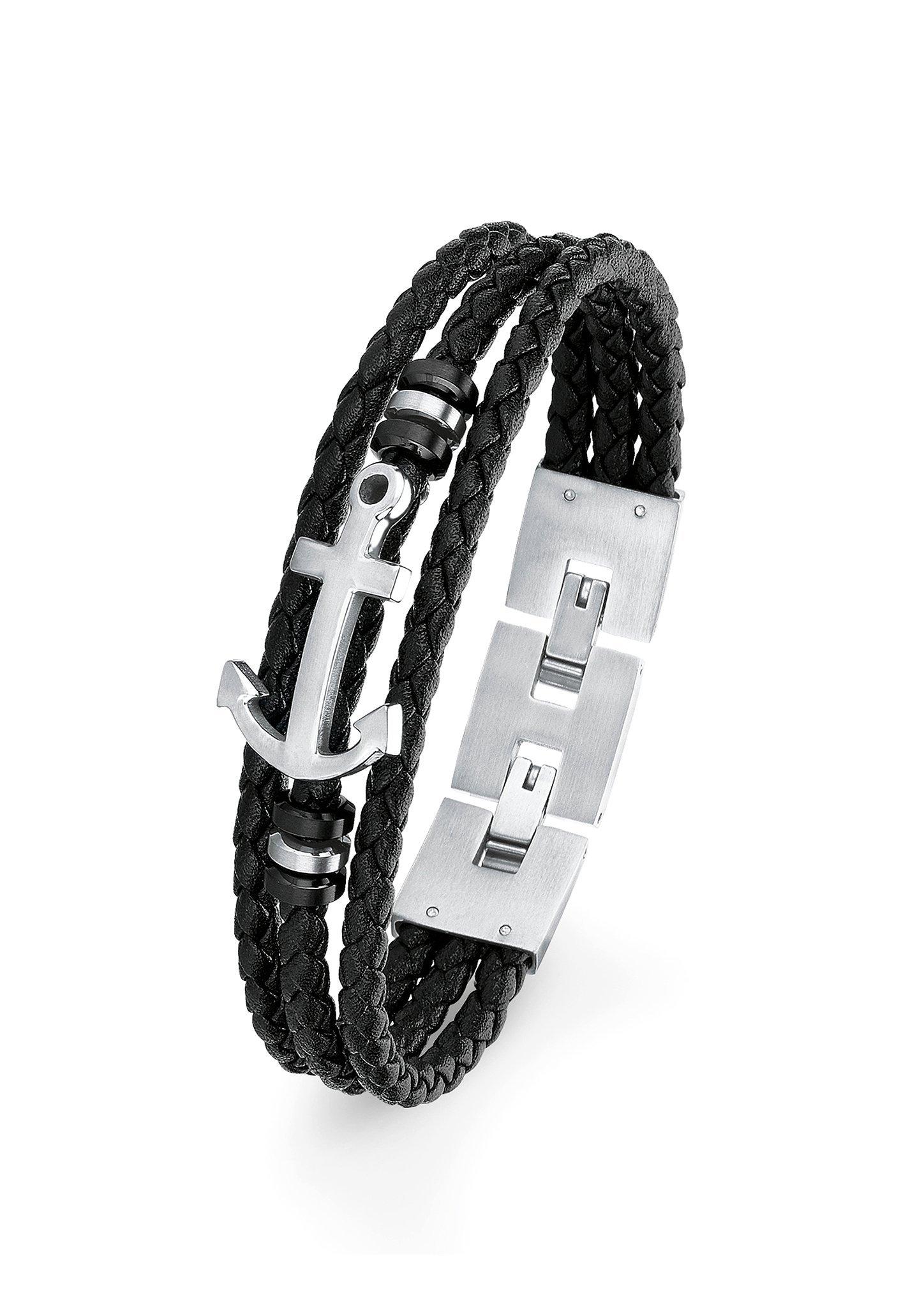 Leder-Armband mit Edelstahl-Anker  272.708.6412.0893-99B0