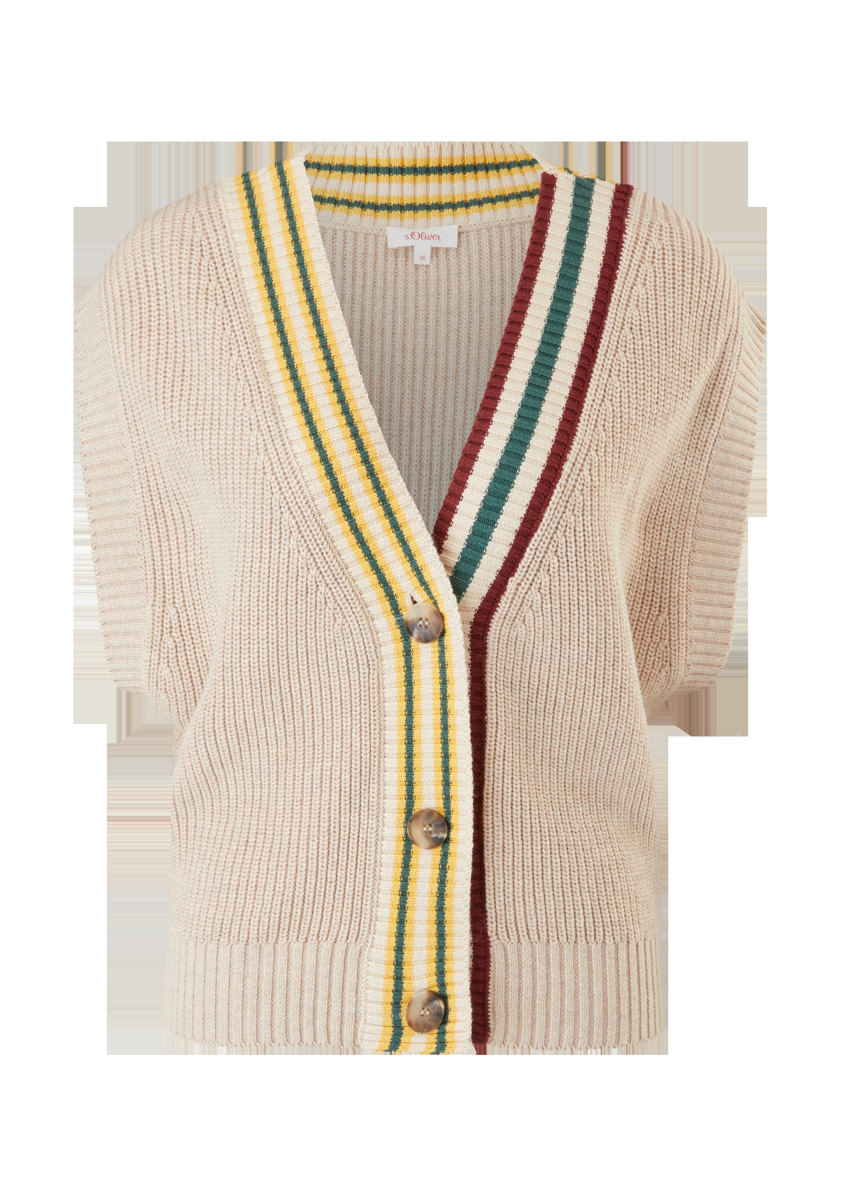 Strickweste mit Streifen  2120322-81W8