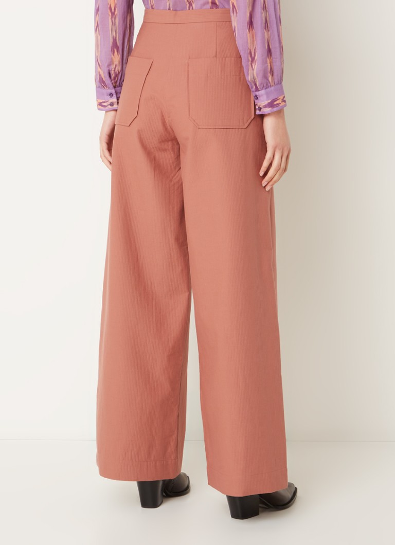 Pantaloni capri Sessùn cu talie înaltă, cu buzunare aplicate și croială lată.