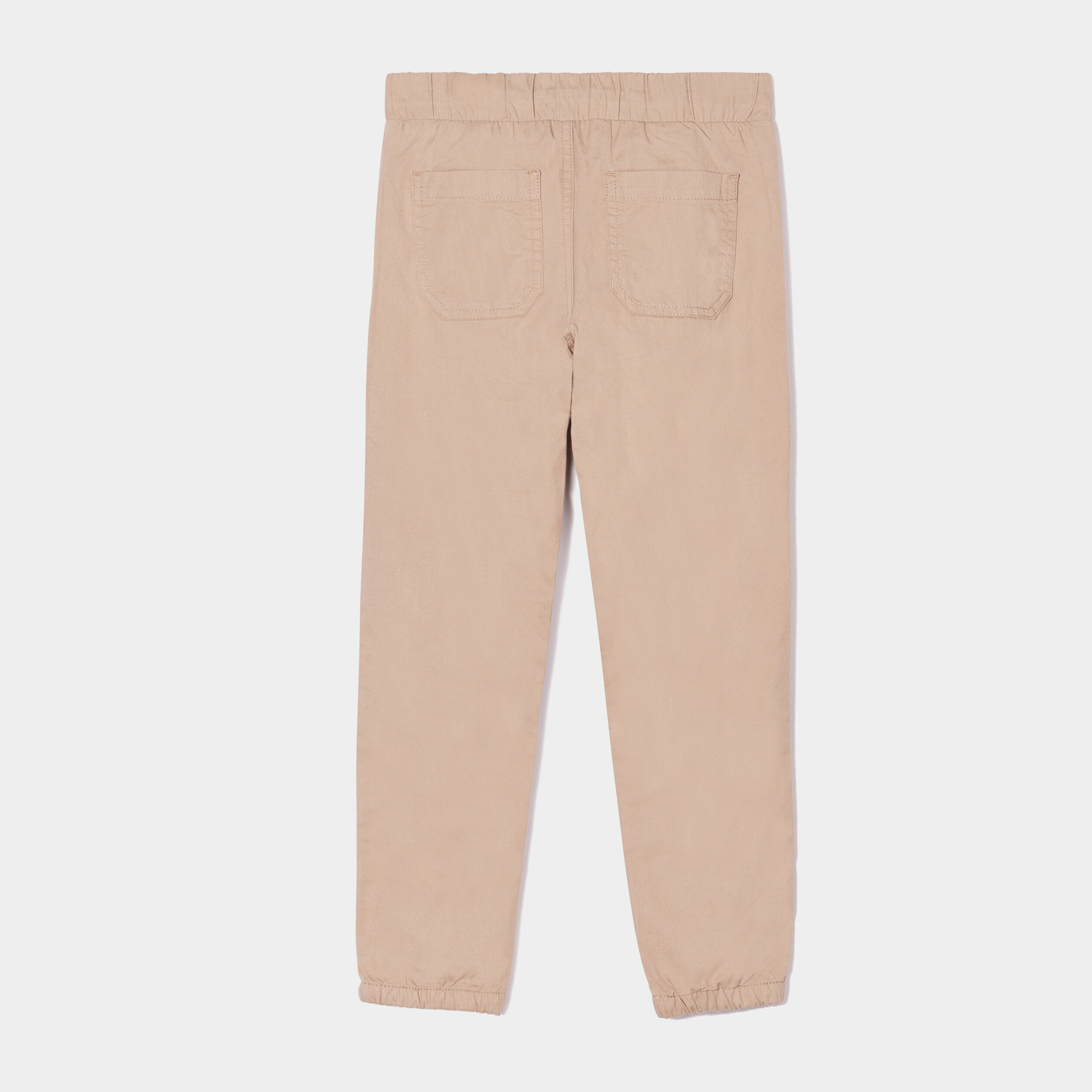 Pantalon regular taille élastiquée coton gris garçon | La Halle