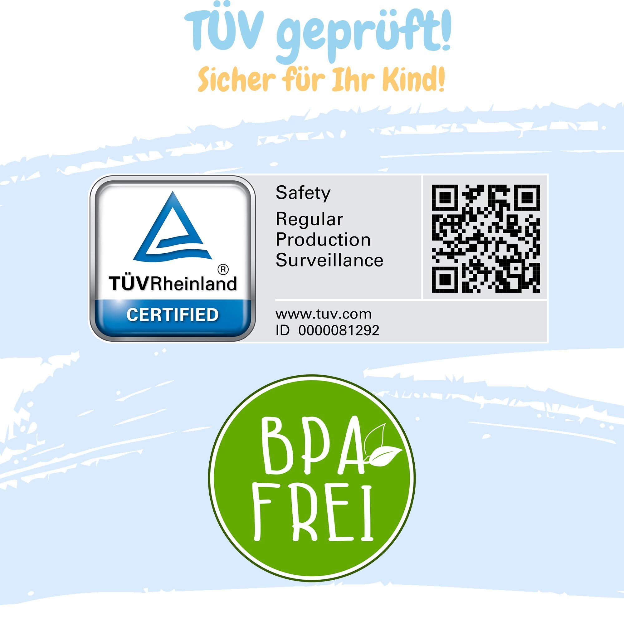 Babykajo Babybadewanne, (Teile, 1-tlg), Baby Wanne TÜV Rheinland zertifiziert!