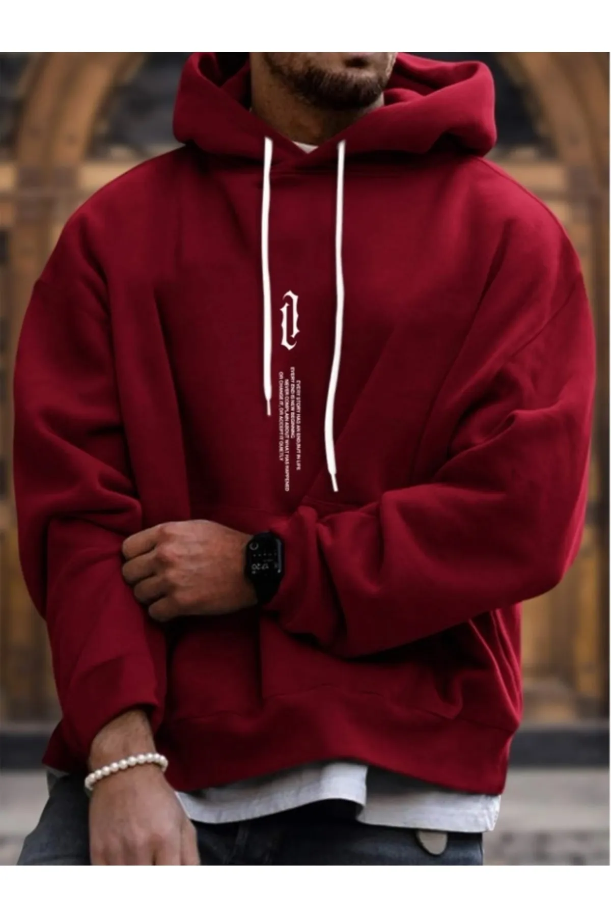 MOONBULL  Sweatshirt - Bordeaux - Oversized