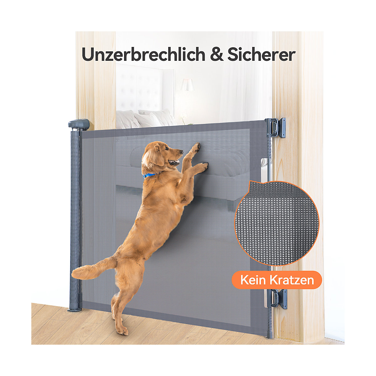 Einziehbare Schutztür Türschutzgitter 0-140cm