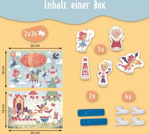 Kinderpuzzle ab 4 Jahren - Royale Party - 24 Teile