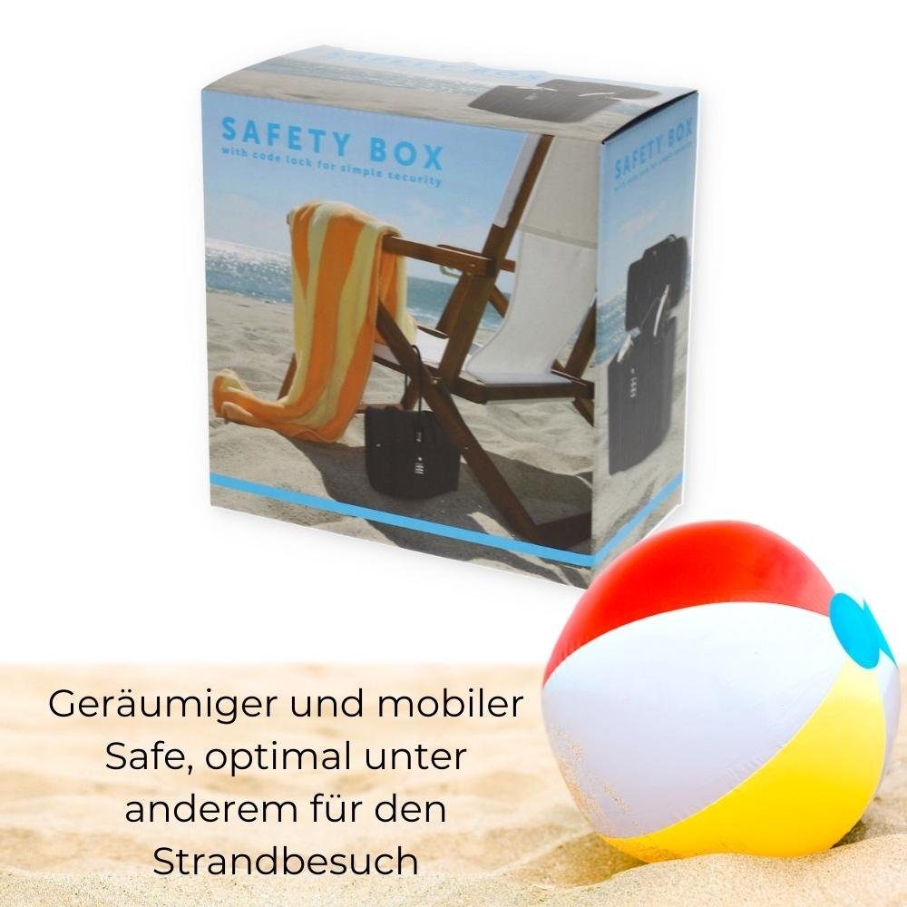 GarPet Strandmuschel Strandsafe Handy Bade Resie Safe Tresor Zahlenschloss Mini Urlaub Box