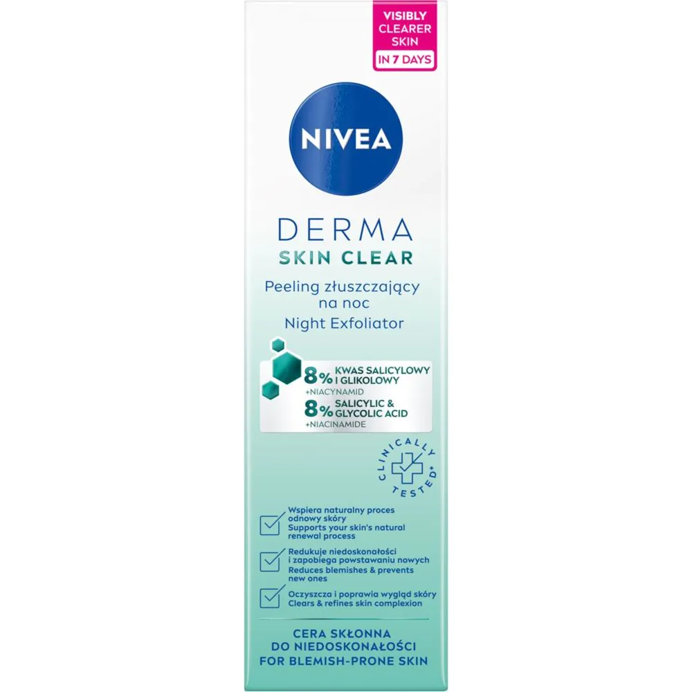 Nivea Derma Skin Clear piling za lice noću