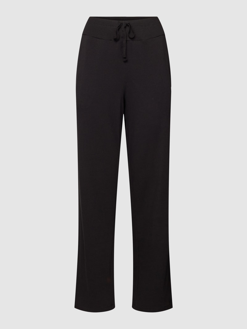 Loungehose mit elastischem Bund in schwarz
