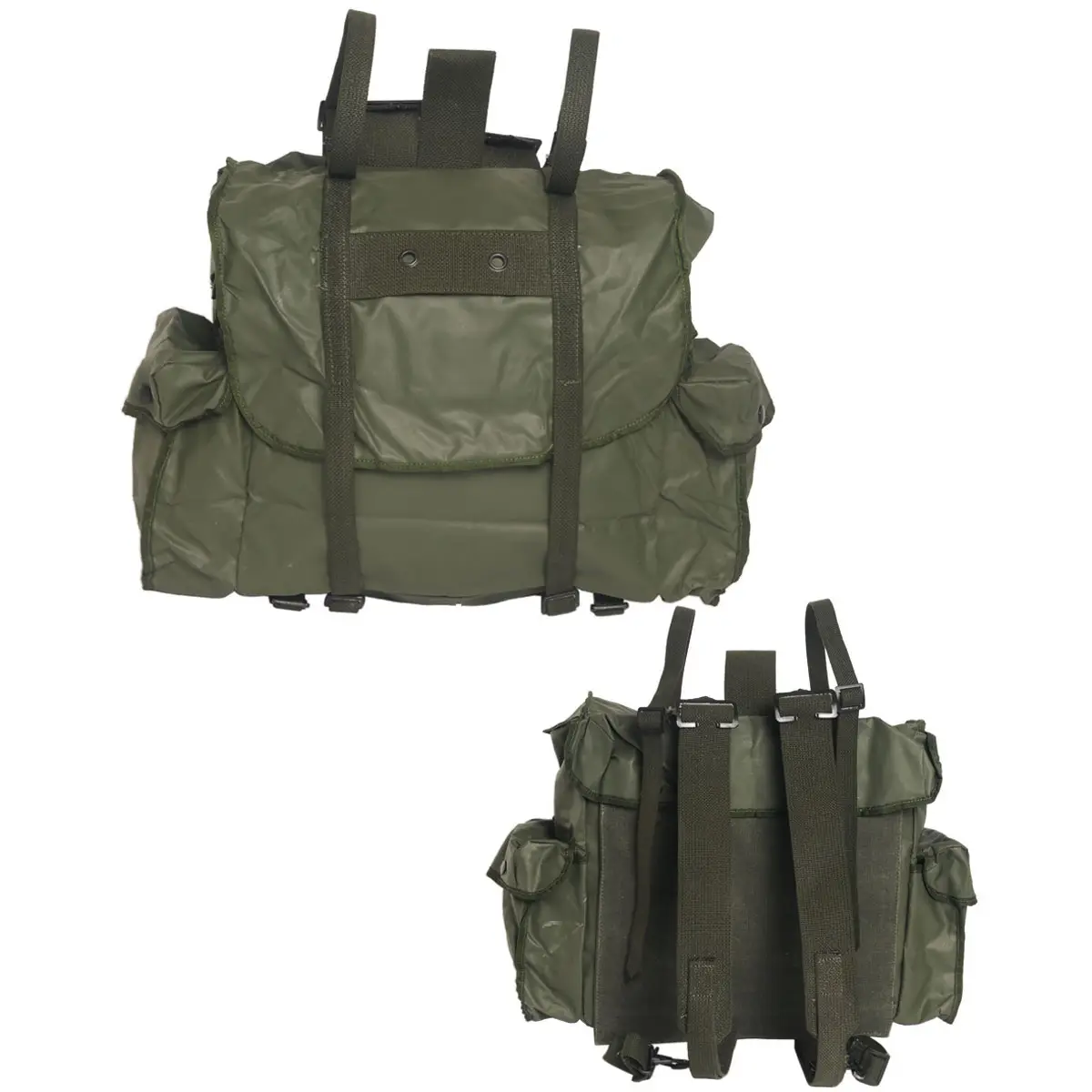 Belg. Kleinrucksack PVC oliv gebraucht