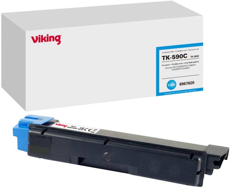 Viking TK-590C Kompatibel Kyocera Tonerkartusche Cyan