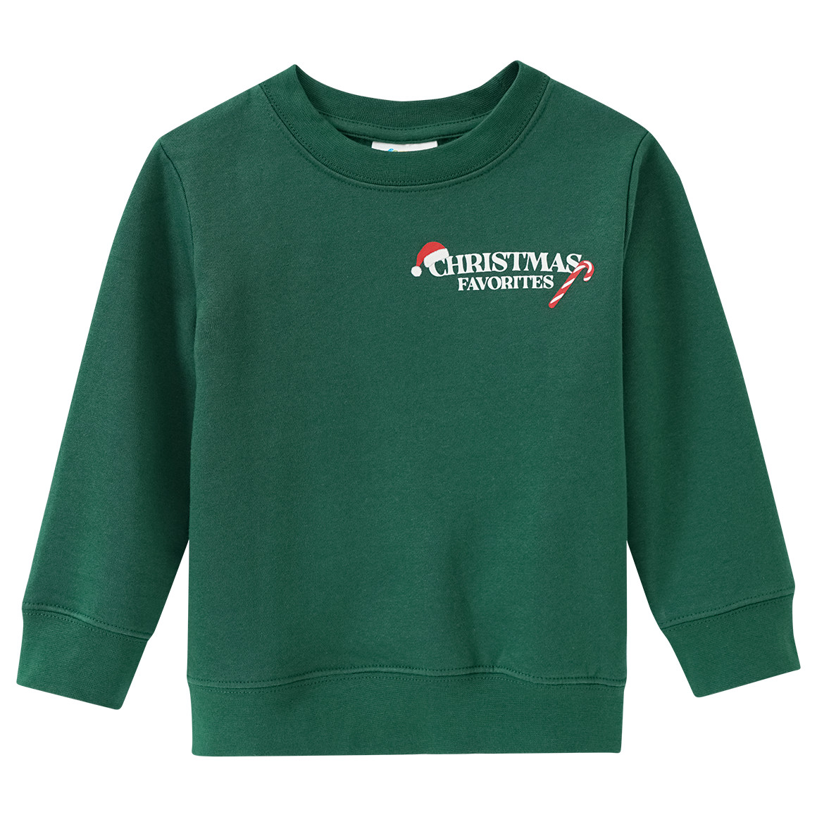 Jungen Weihnachtssweatshirt mit Rückenprint dunkelgrün