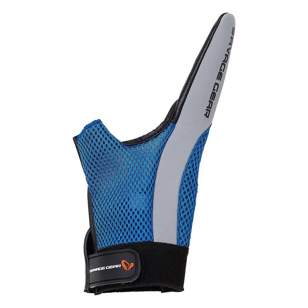 Savage Gear Angelhandschuhe Casting Stall Sea Blue One Size Angler Fingerschutz Wurf Handschuh Neopren und schnelltrocknendes Schaumstoffgewebe