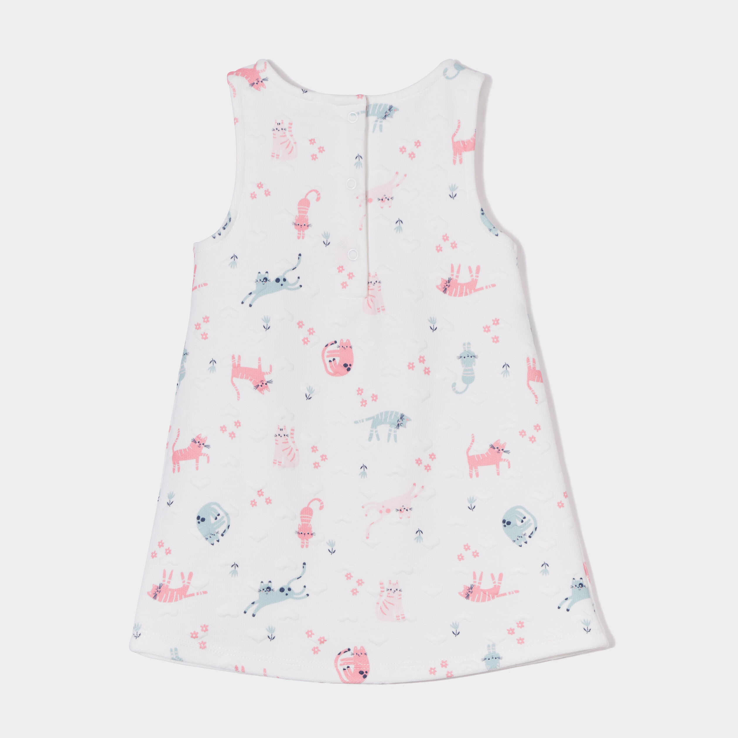 Robe trapèze sans manches Kimbaloo ecru bébé fille | La Halle