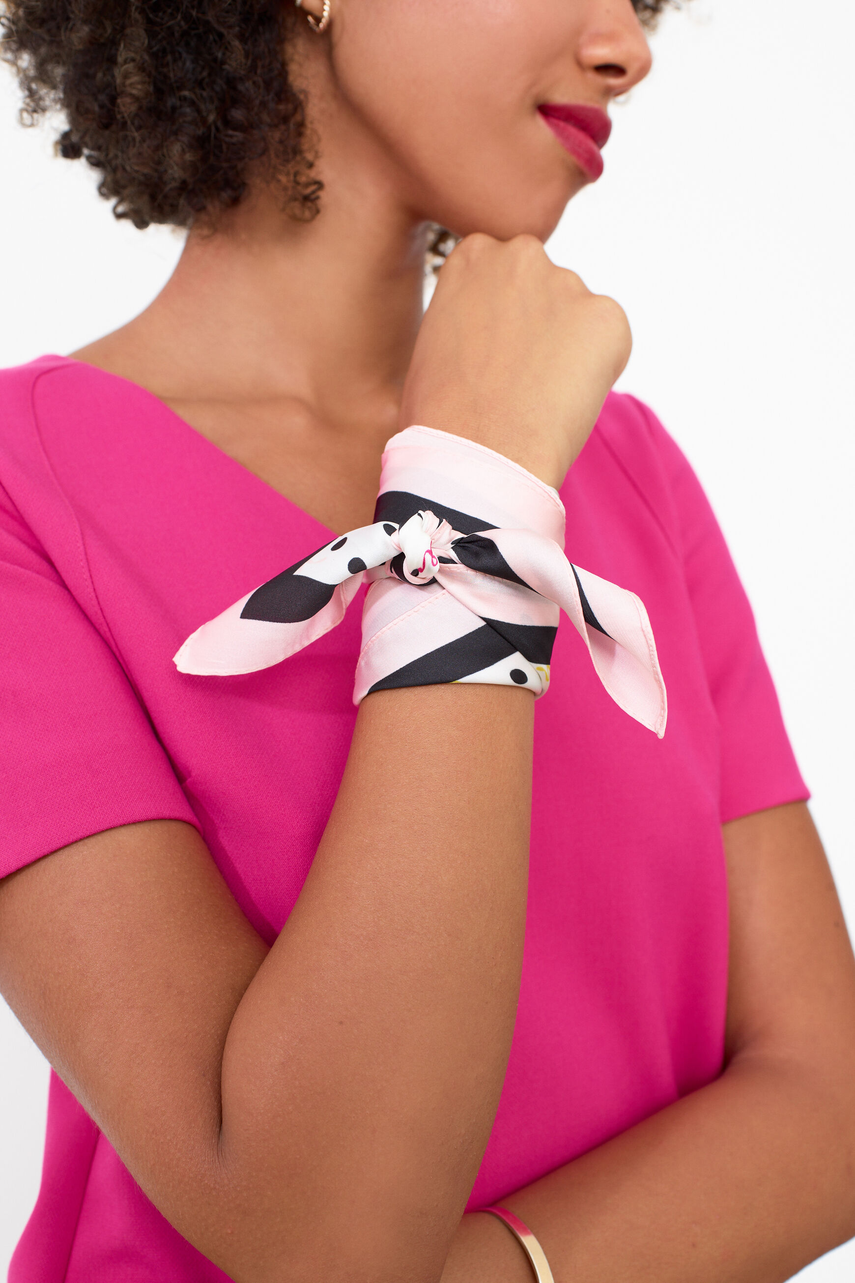 Foulard Octobre Rose 2020 noir femme