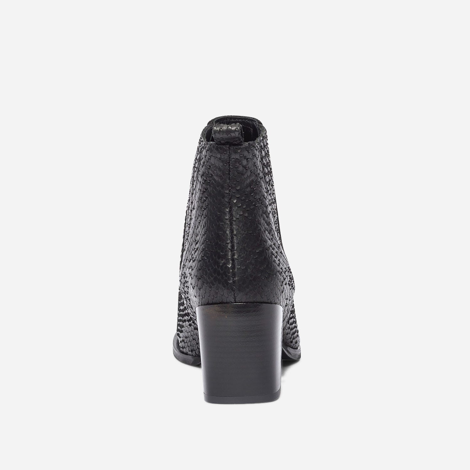 Chelsea boots TEXTO noir en cuir embossé