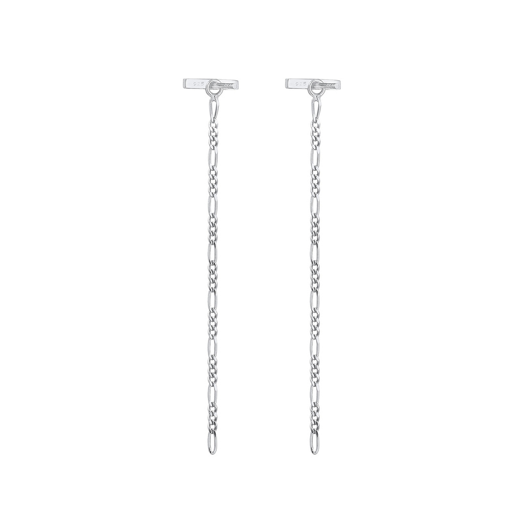 Elli Elli Boucles d'Oreilles Chaîne Figaro Géo Basic Blogger Boucles d'Oreilles Femme  Boucles d'oreilles