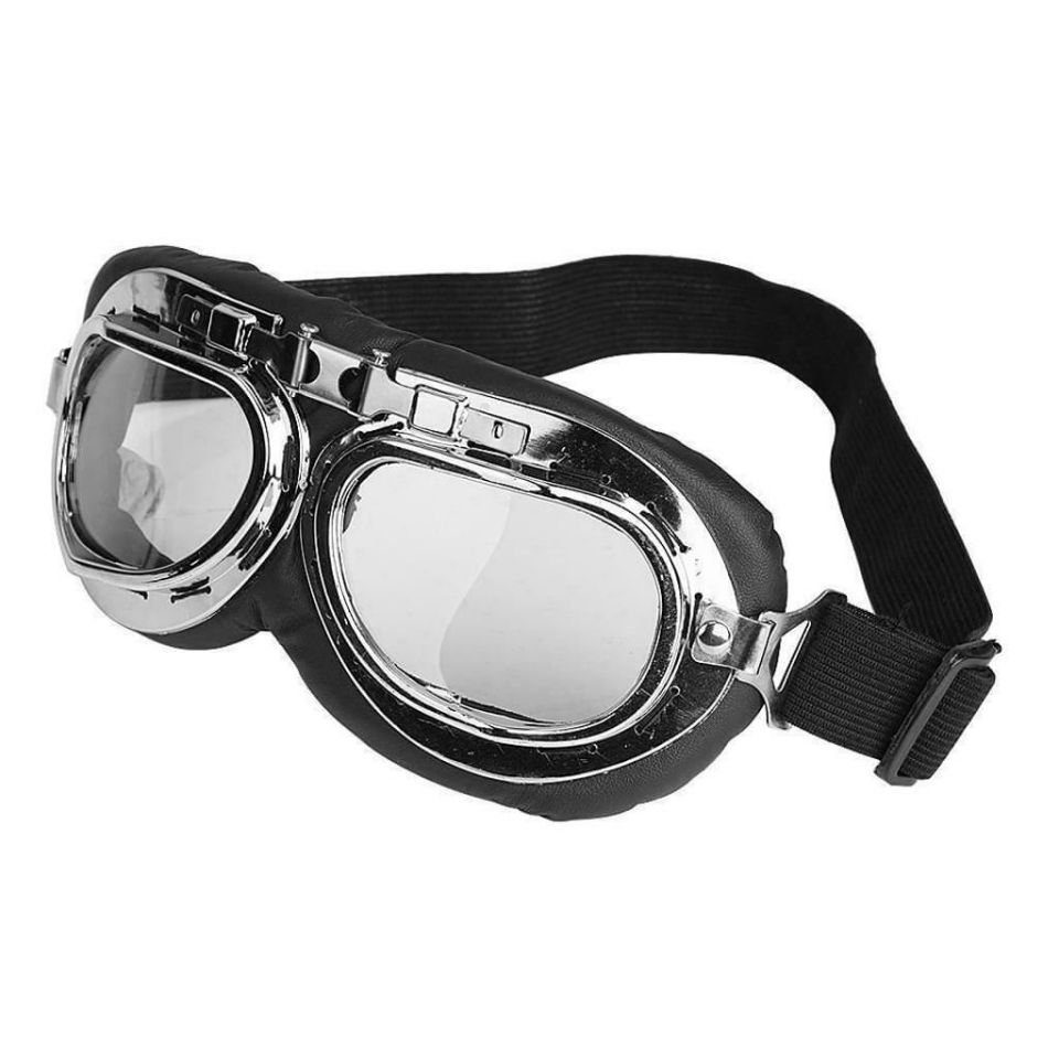 Lamon Fahrradhelm Retro Oldtimer Motorradhelm + Brille Motorrad Helm für DDR Moped