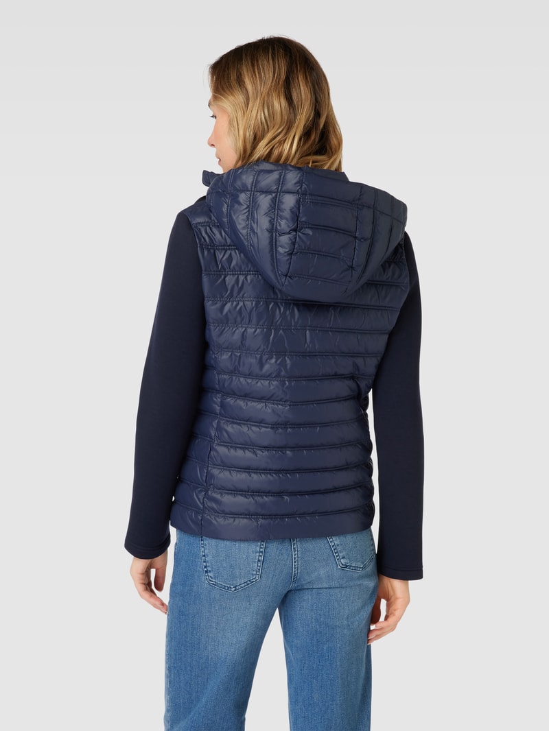 Jacke mit Two-Tone-Machart in dunkelblau