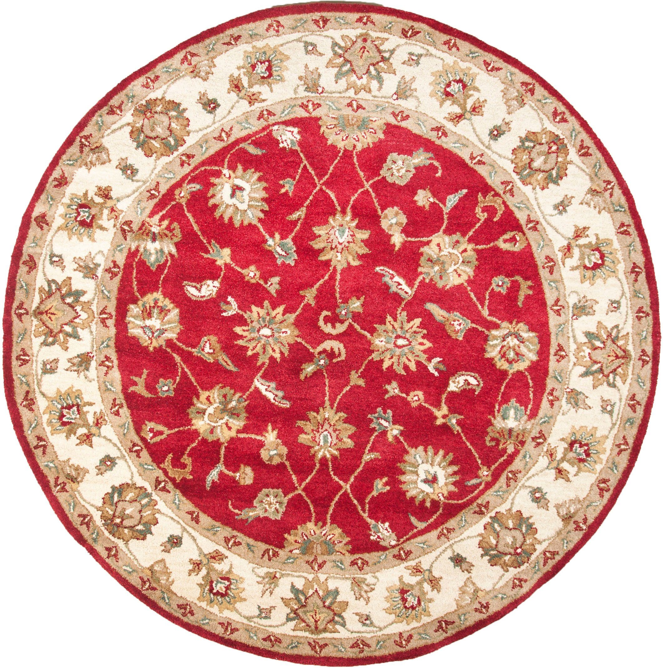 Wollteppich Royal Ziegler 503, THEKO, rund, Höhe: 14 mm, reine Wolle, handgetuftet, Orient-Optik
