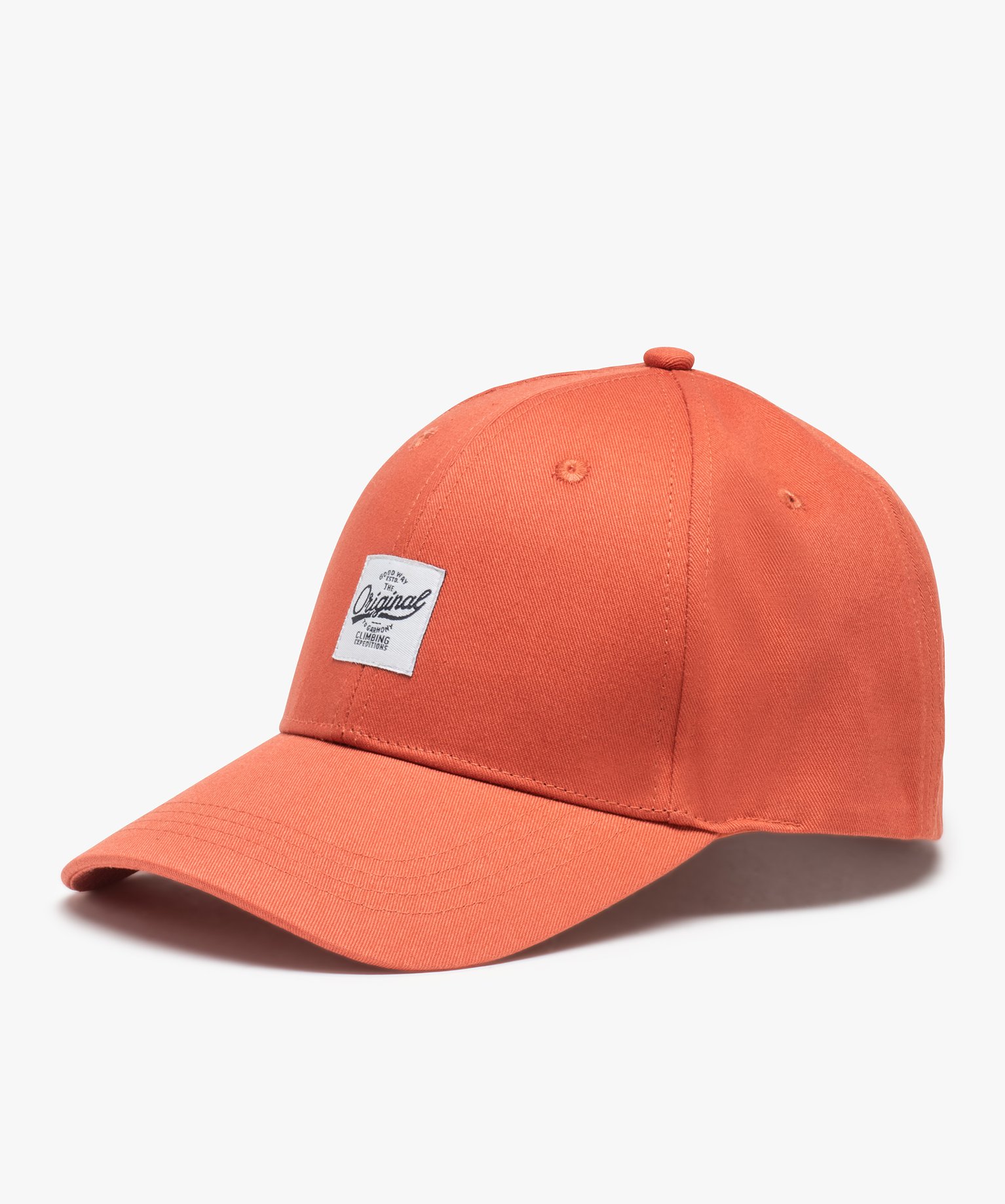 Casquette homme unie avec petit patch rouge | GEMO