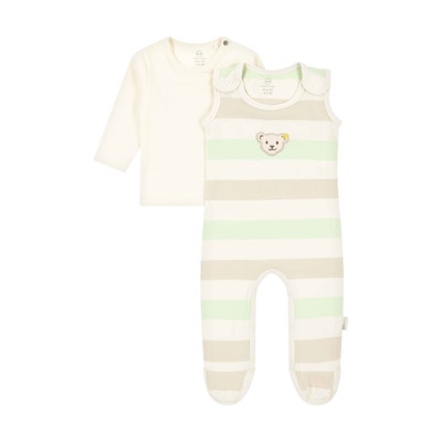 Set Strampler + T-Shirt langarm, beige für Jungs