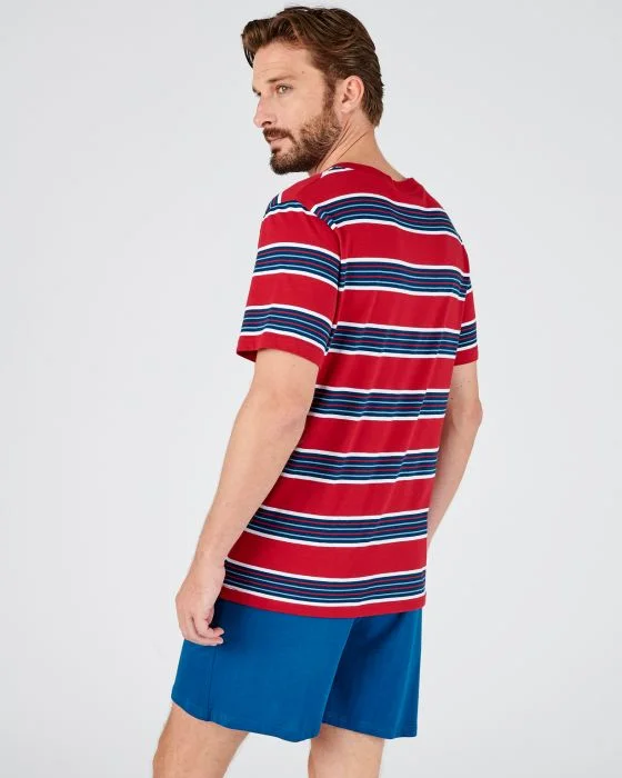 Pyjashort rayé manches courtes