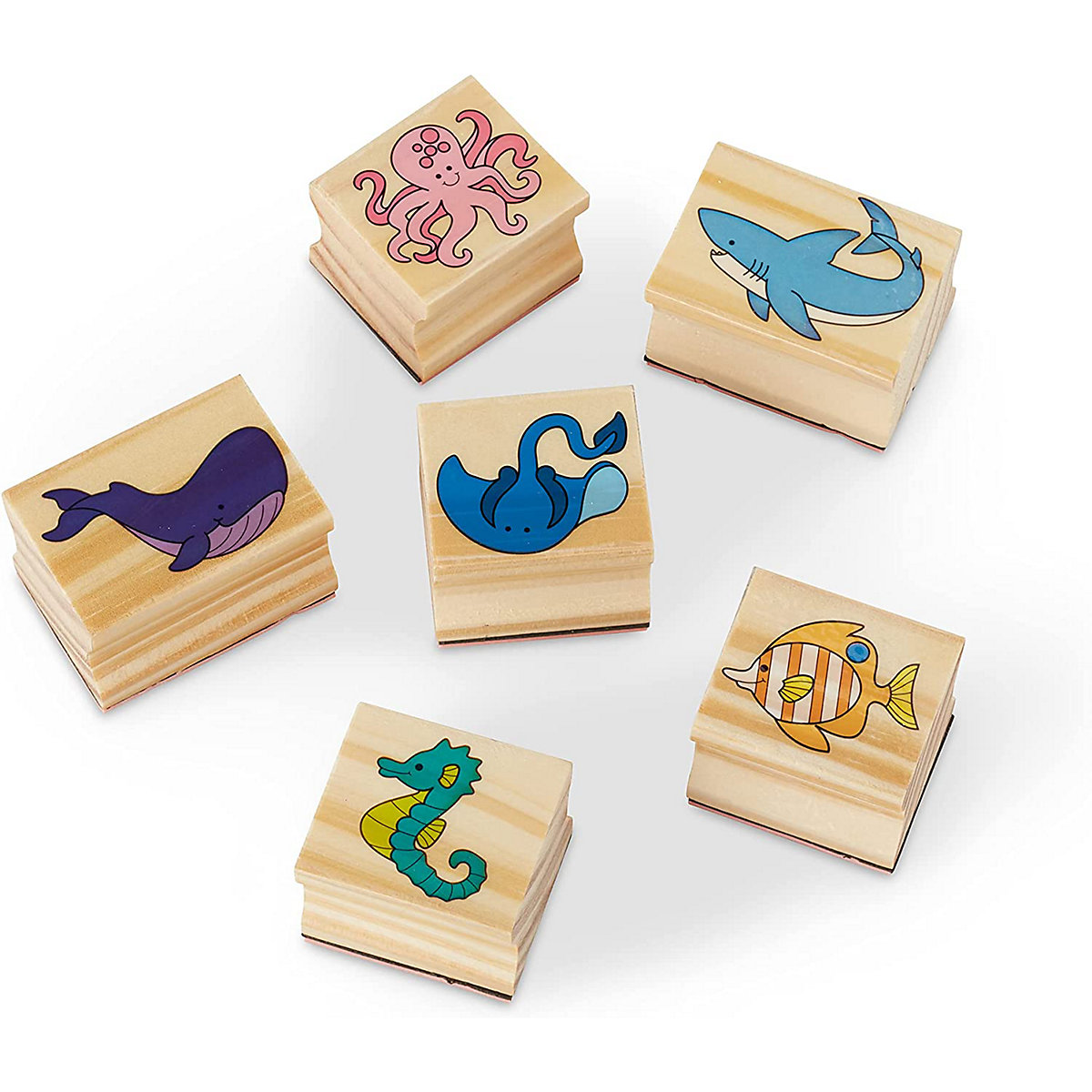 Holzstempel mit Tiermotiven, 50-teilig. Jumbo Deluxe Wooden Stamp Set