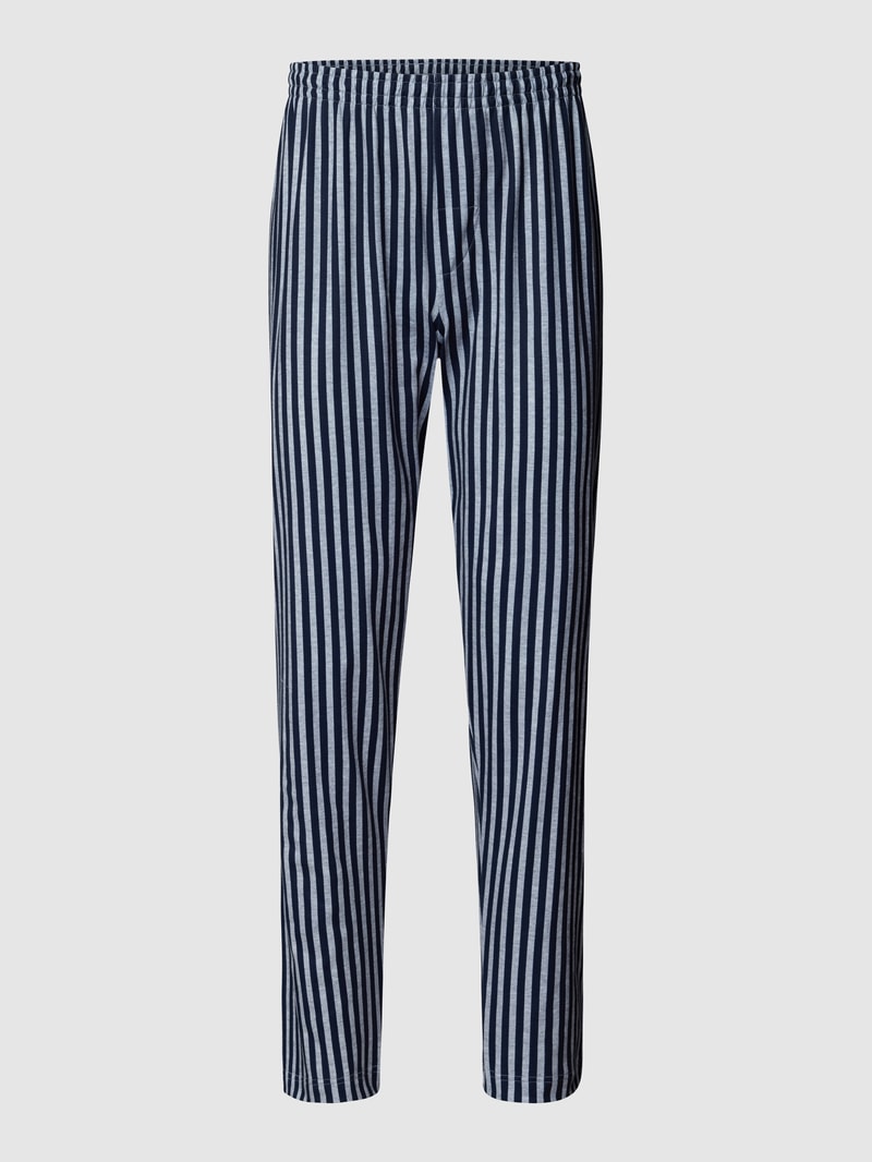 Pyjama-Hose mit Streifenmuster in mittelgrau meliert