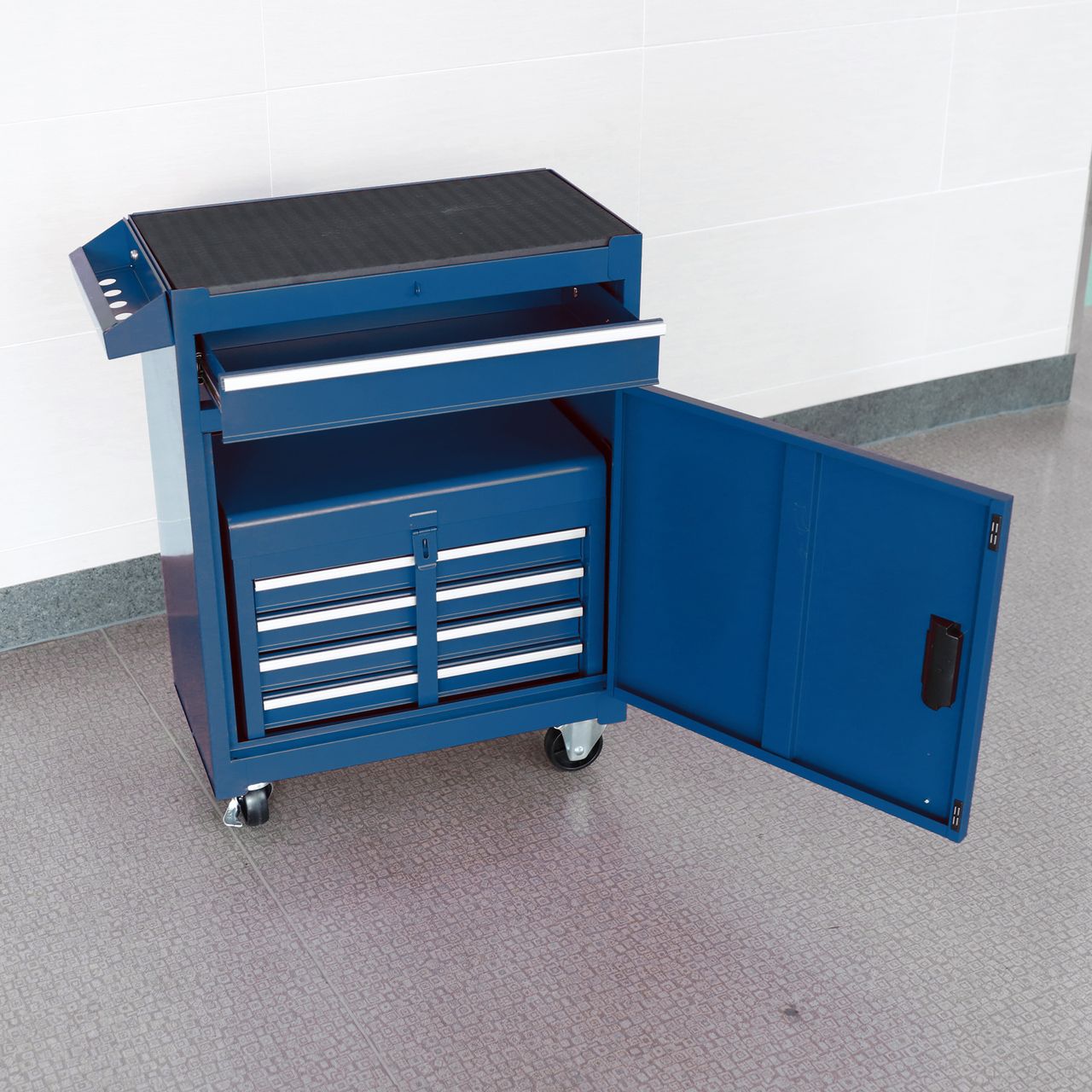 Tech Craft Tech Craft Werkstattwagen, blau, 5 Schubladen