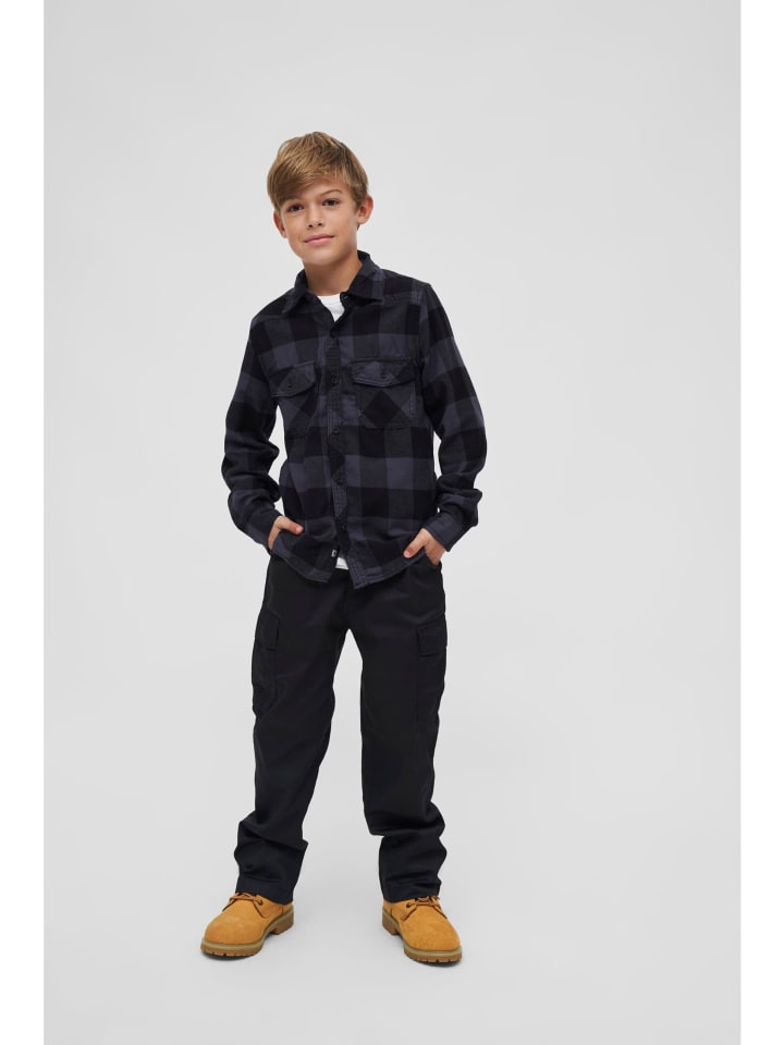 Brandit Brandit Hemden in black/grey günstig kaufen 122/128