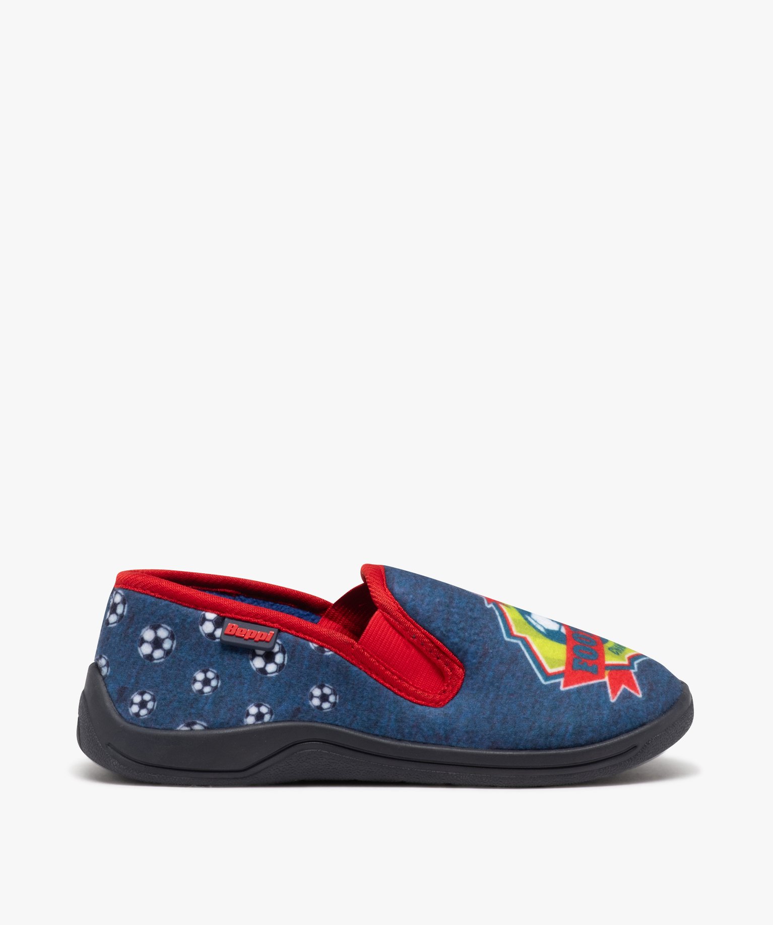 Chaussons Garçon pantoufles imprimées football - Beppi bleu | GEMO