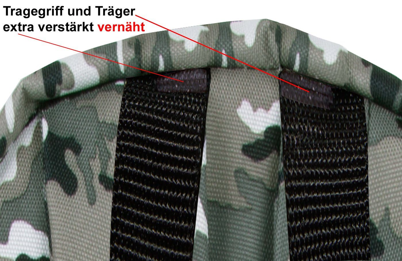 2Stoned Freizeitrucksack Sportrucksack Classic Backpack in Camouflage, mit herausnehmbaren Einlegeboden