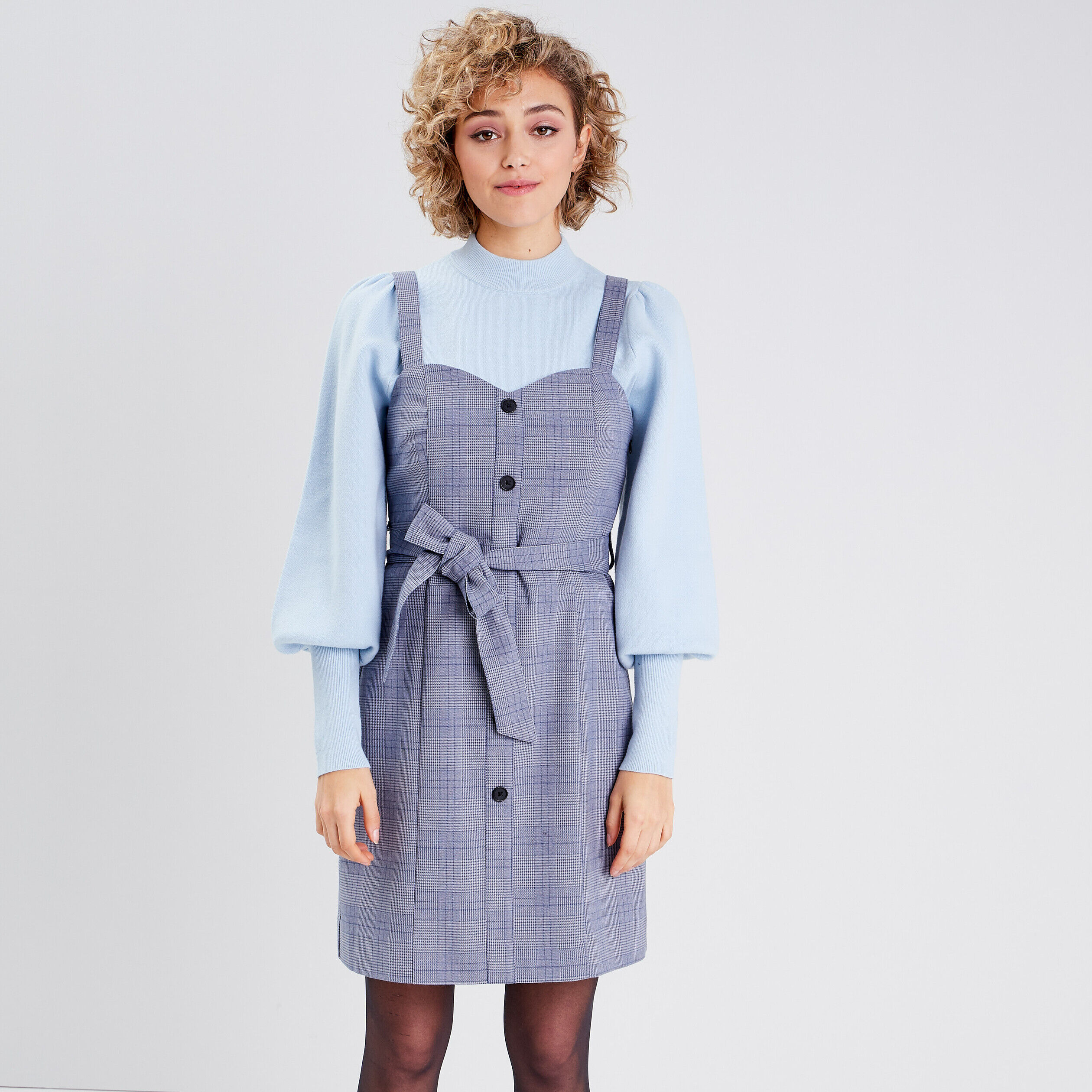 Robe droite ceinturée beige femme | Cache Cache