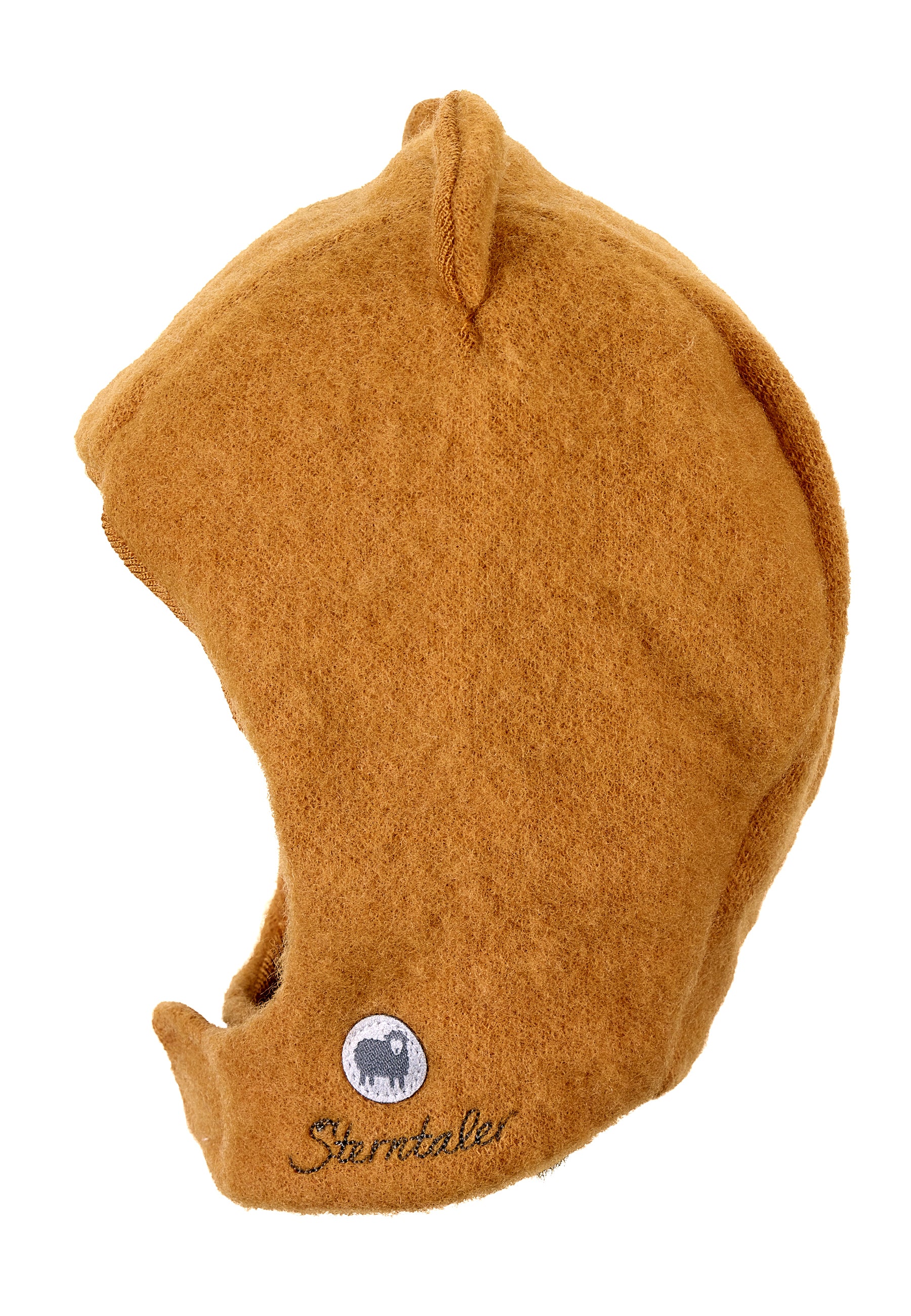 Schalmütze aus Wolle (Merino) mit 3D Ohren