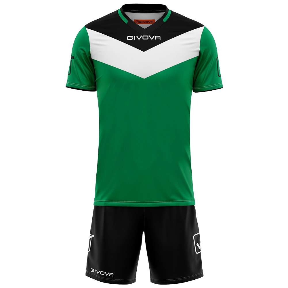 Givova Kit Campo Set Trikot + Shorts grün/schwarz