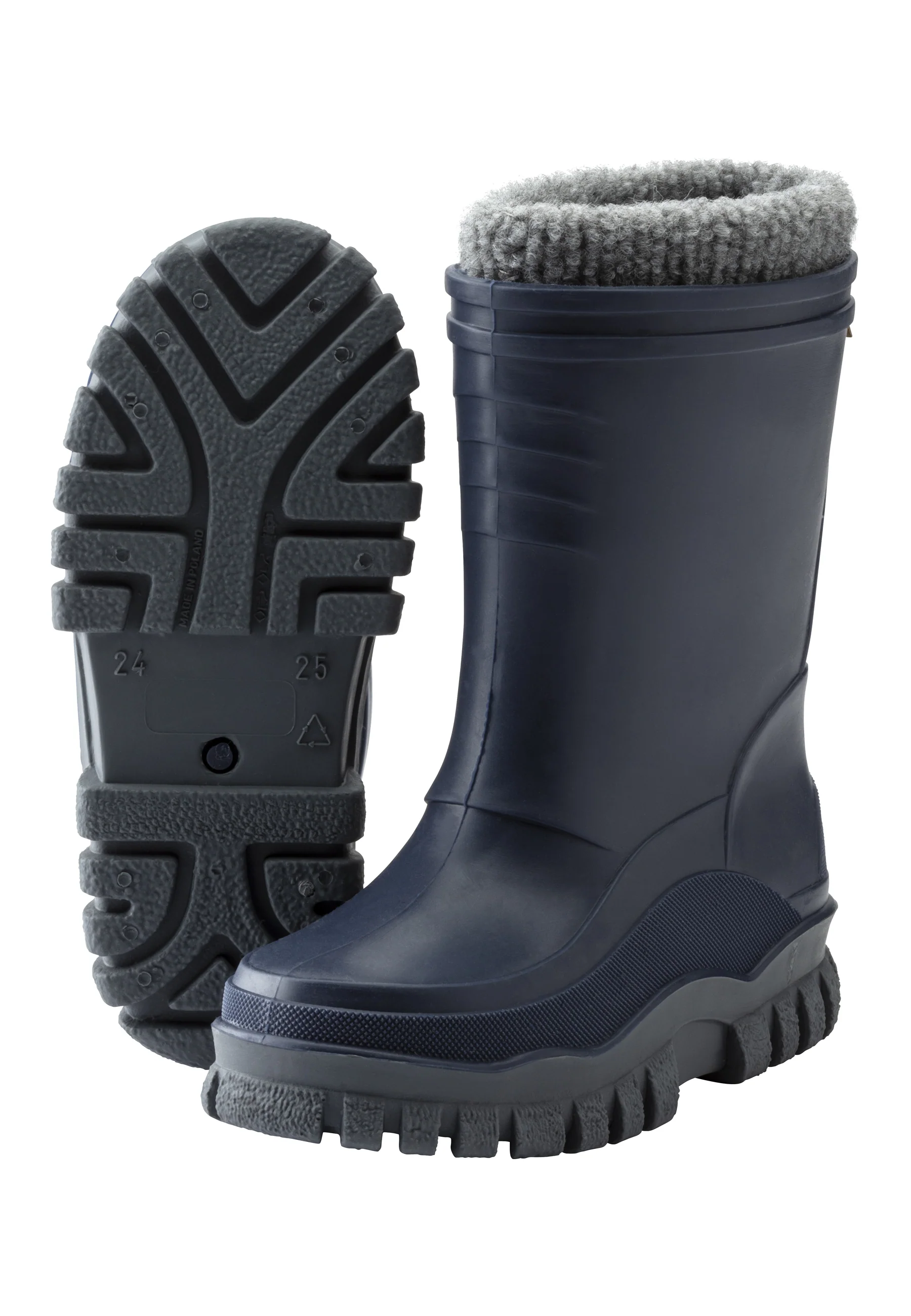 Gummistiefel in versch. Unifarben mit Innenschuh