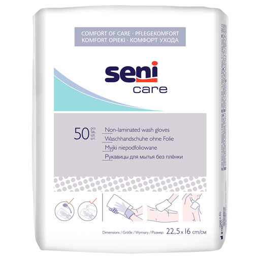 SENI Waschhandschuhe unfoliert  50 St  Handschuhe