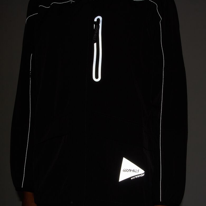 Gramicci x And Wander Patchwork Wind Hoodie black