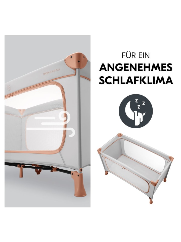 Hauck Reisebett Dream N Play Plus (mit seitlichem Einstieg) in grau,orange günstig kaufen onesize