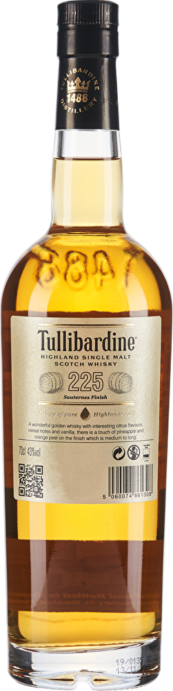 Tullibardine Scotch Whisky Single Malt 225 Sauternes Finish 0,7 Liter im Geschenkkarton